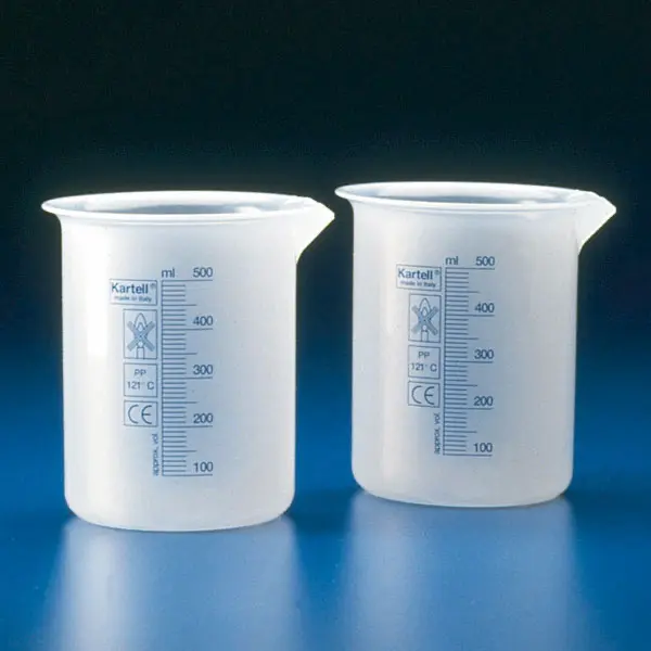 Graduated measuring beaker, low form Polypropylene 25 ml | 35 mm | 50 mm | 1,5 mm | ± 10 % | 1 ml