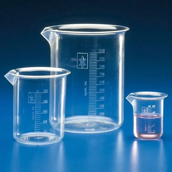 Graduated Measuring Beaker, Low Form PMP 25 ml |  35 mm | 50 mm | 1,5 mm | ± 10 % | 1 ml