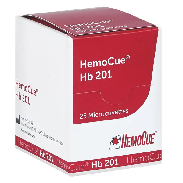 Hemocue Hemoglobin 201 Mikroküvetten HemoCue Hemoglobin 201 Mikroküvetten,
lose in der Dose