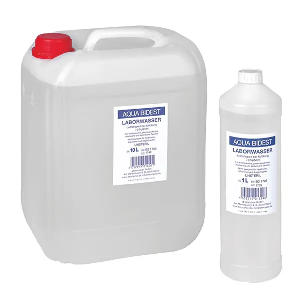 Aqua Bidest-Laborwasser 10 Liter