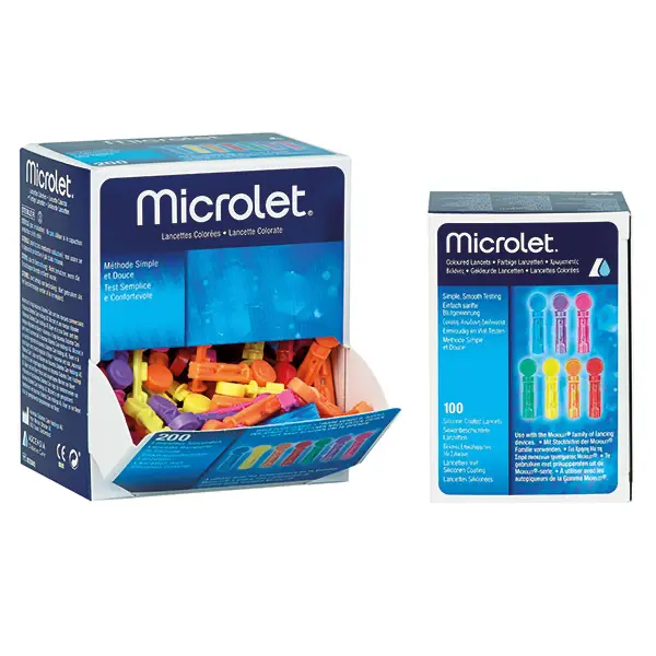 Microlet lancets bunt sortiert, import