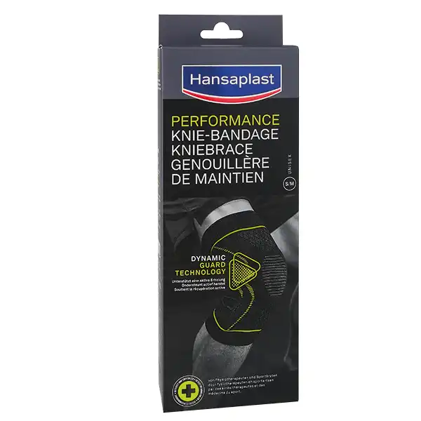 Hansaplast Sport Knie-Bandage BDF M | 38,5 - 44,5 cm oberhalb Knie / 33,0 - 39,0 cm unterhalb Knie | grün | 12 Stück